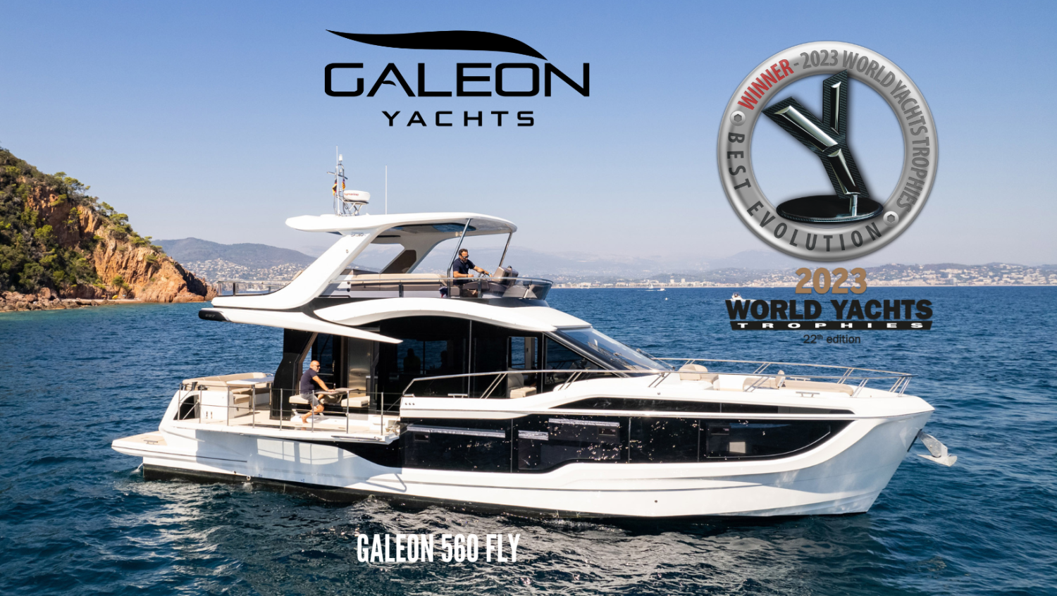 Image 1 for Galeon 560 FLY wins Best Evolution Award 2023 in Cannes!