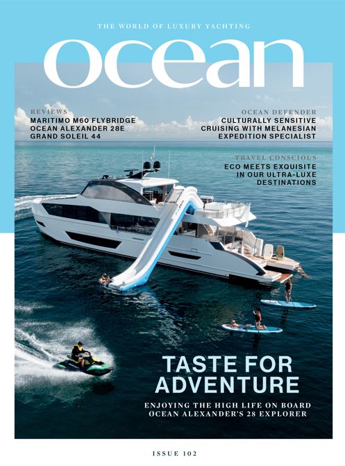 Image 1 for Ocean Alexander 28 Explorer on the cover of Ocean Magazine