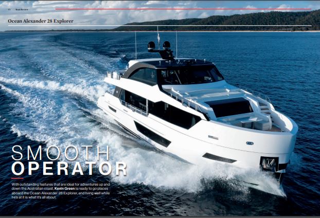 Image 2 for Ocean Alexander 28 Explorer on the cover of Ocean Magazine